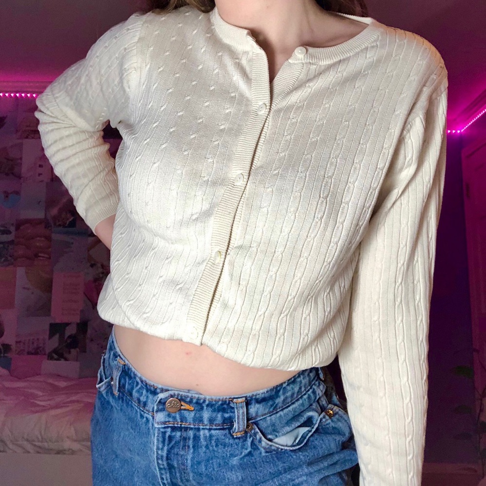 Vintage 90s Bobby Chan Ivory Sweater